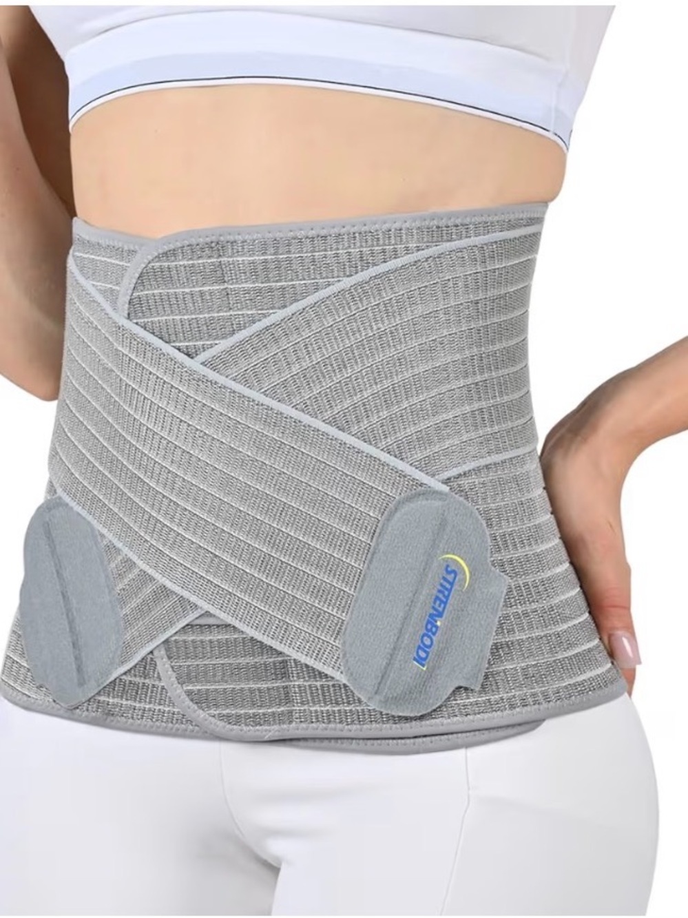 NWT Adjustable Grey Belly Band Support Belt L/XL